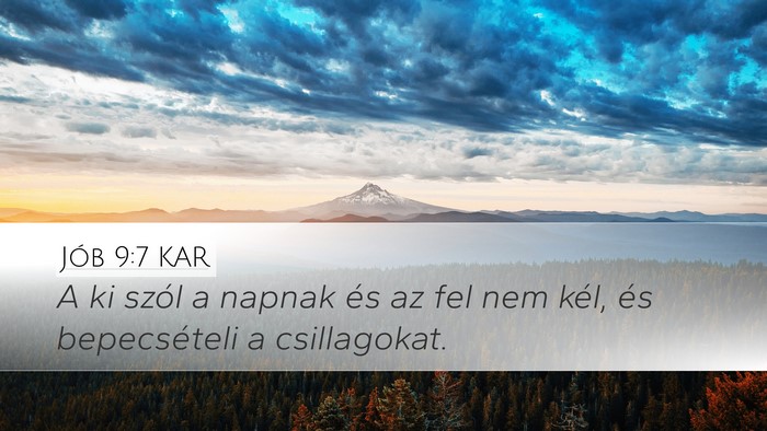 Jób 9:7 KAR Bible Verse Image