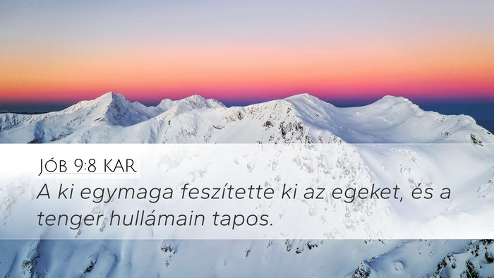 Jób 9:8 KAR Bible Verse Image