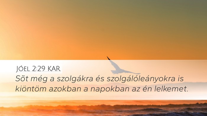 Jóel 2:29 KAR Desktop Wallpaper - Sõt még a szolgákra és szolgálóleányokra - Desktop Bible Verse Wallpaper