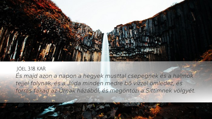 Jóel 3:18 KAR Bible Verse Image