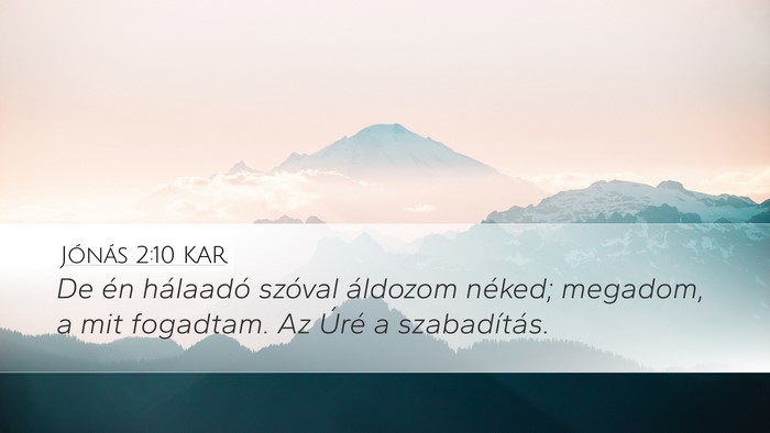 Jónás 2:10 KAR Bible Verse Image