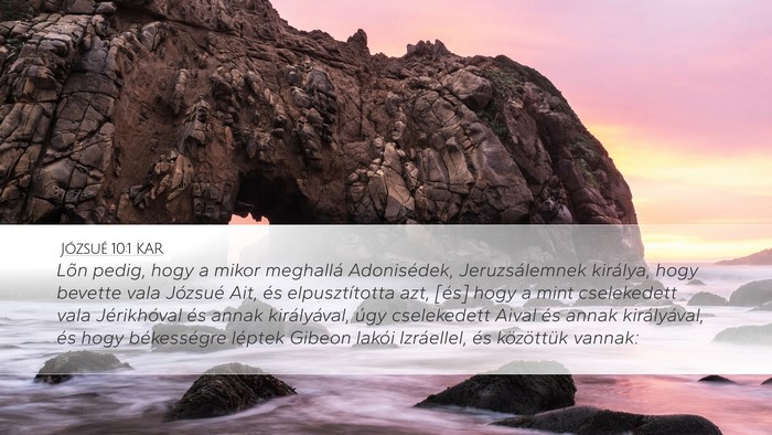 Józsué 10:1 KAR Bible Verse Image
