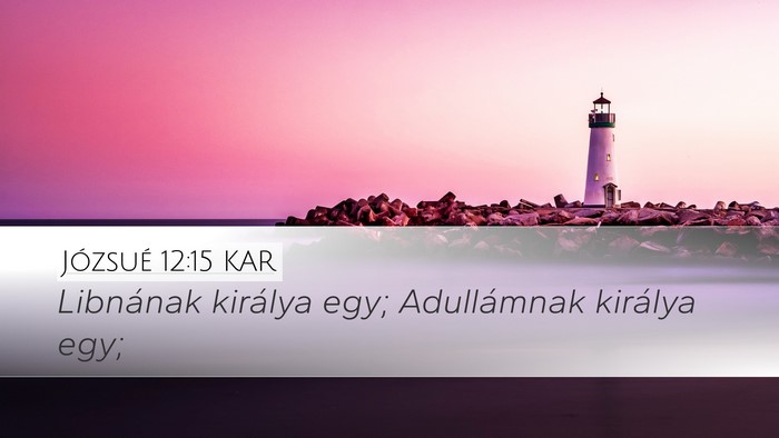 Józsué 12:15 KAR Bible Verse Image