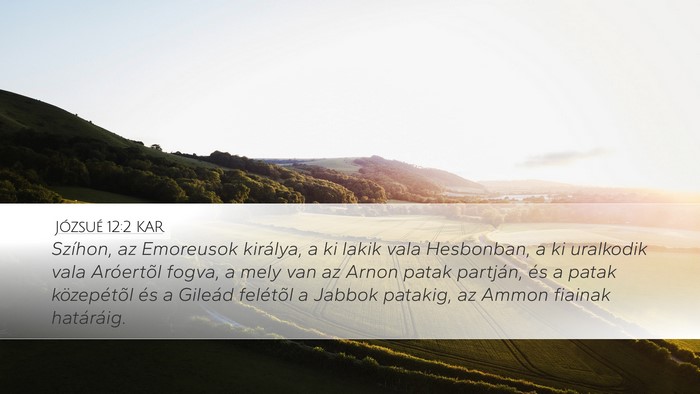Józsué 12:2 KAR Bible Verse Image