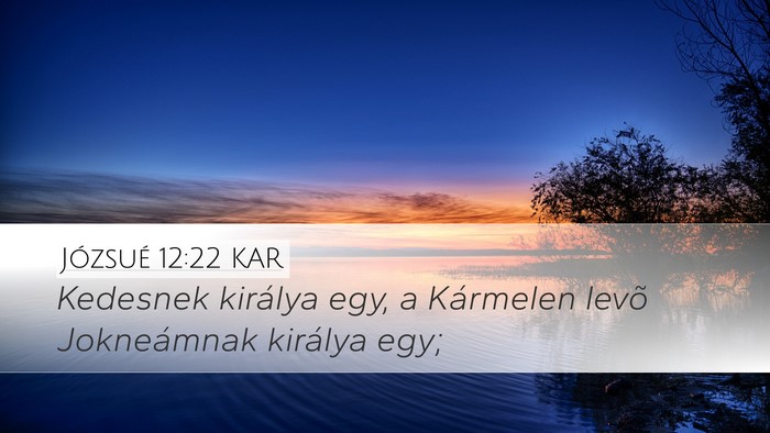 Józsué 12:22 KAR Bible Verse Image