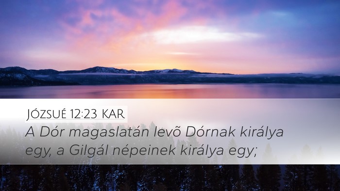 Józsué 12:23 KAR Bible Verse Image
