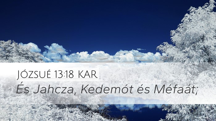 Józsué 13:18 KAR Bible Verse Image