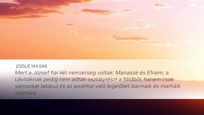 Józsué 14:4 KAR Bible Verse Image