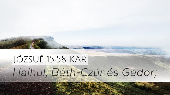 Józsué 15:58 KAR Bible Verse Image