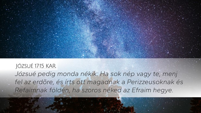 Józsué 17:15 KAR Bible Verse Image