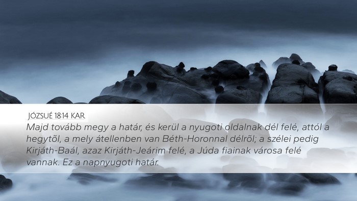 Józsué 18:14 KAR Bible Verse Image