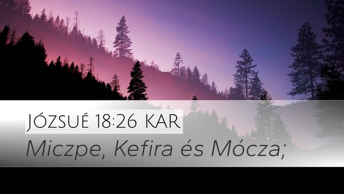 Józsué 18:26 KAR Bible Verse Image