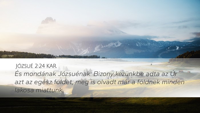 Józsué 2:24 KAR Bible Verse Image