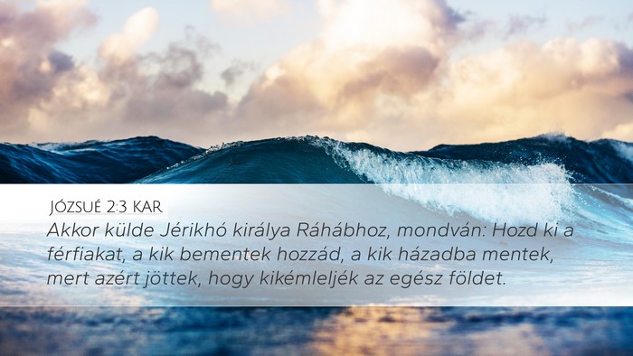 Józsué 2:3 KAR Desktop Wallpaper - Akkor külde Jérikhó királya Ráhábhoz, - Desktop Bible Verse Wallpaper