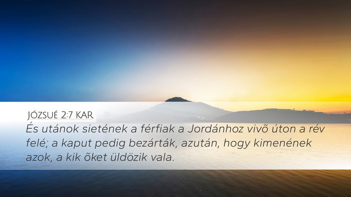 Józsué 2:7 KAR Bible Verse Image