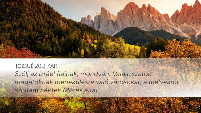 Józsué 20:2 KAR Bible Verse Image