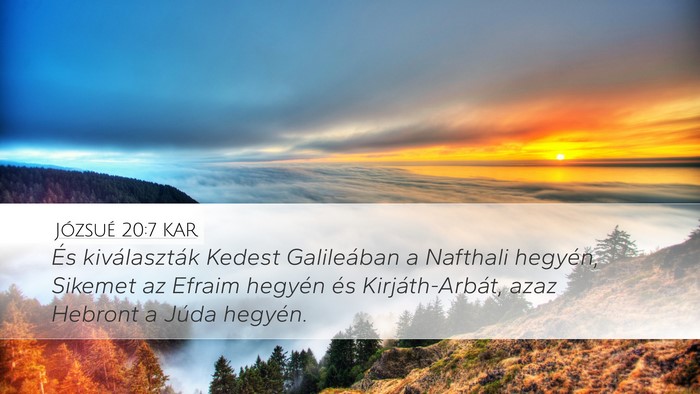 Józsué 20:7 KAR Bible Verse Image