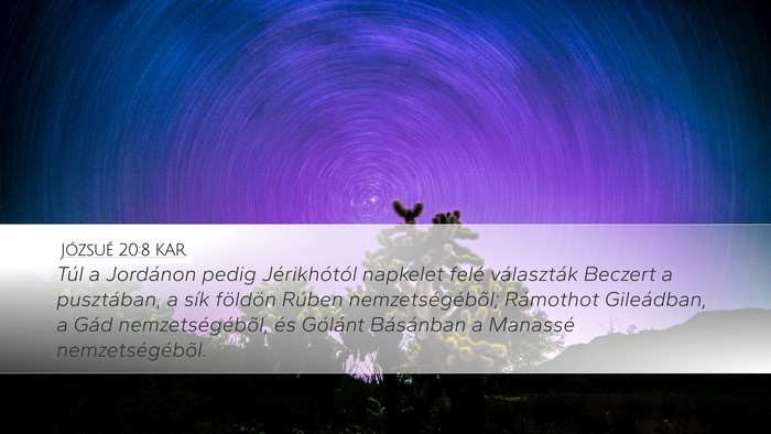 Józsué 20:8 KAR Bible Verse Image