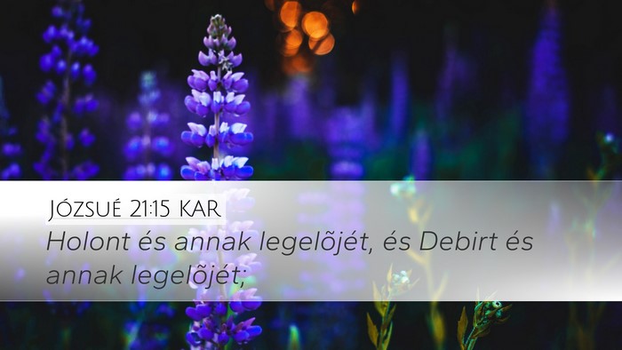 Józsué 21:15 KAR Bible Verse Image