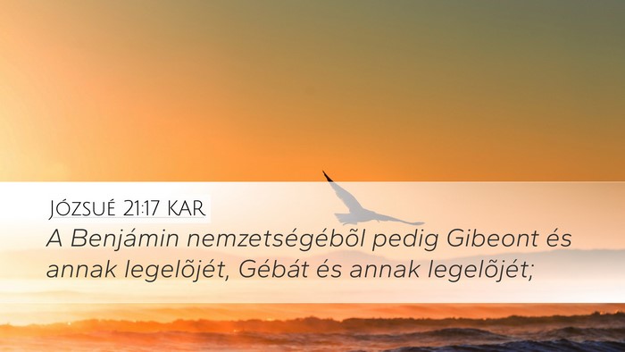 Józsué 21:17 KAR Bible Verse Image