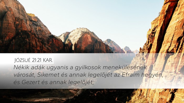 Józsué 21:21 KAR Bible Verse Image