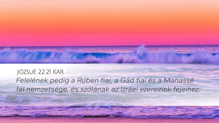 Józsué 22:21 KAR Bible Verse Image