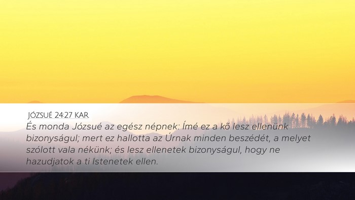 Józsué 24:27 KAR Bible Verse Image