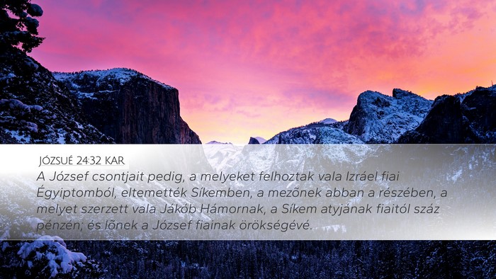 Józsué 24:32 KAR Bible Verse Image
