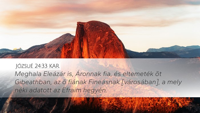 Józsué 24:33 KAR Bible Verse Image