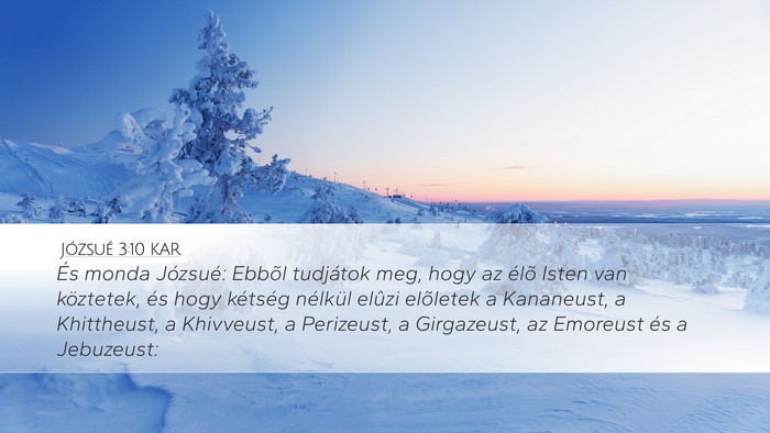 Józsué 3:10 KAR Bible Verse Image