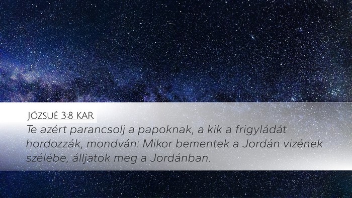 Józsué 3:8 KAR Bible Verse Image