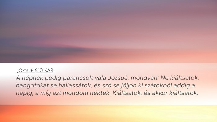Józsué 6:10 KAR Bible Verse Image