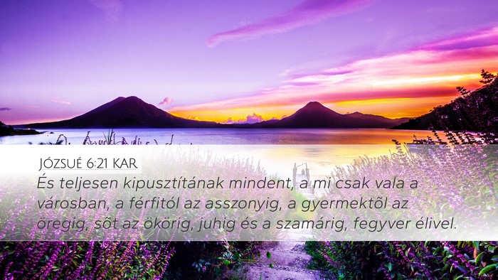 Józsué 6:21 KAR Bible Verse Image