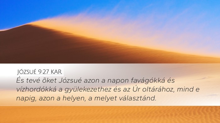 Józsué 9:27 KAR Bible Verse Image