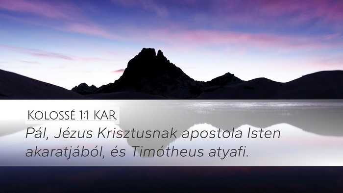 Kolossé 1:1 KAR Bible Verse Image
