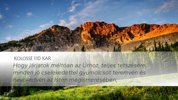 Kolossé 1:10 KAR Bible Verse Image