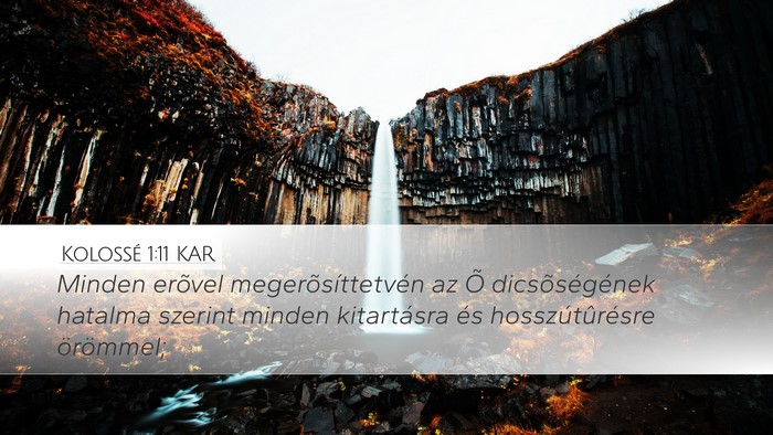 Kolossé 1:11 KAR Bible Verse Image