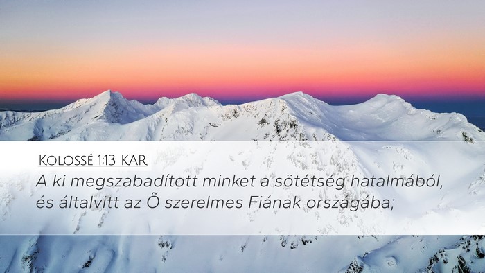 Kolossé 1:13 KAR Bible Verse Image