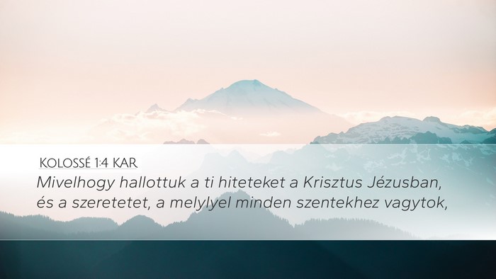 Kolossé 1:4 KAR Bible Verse Image