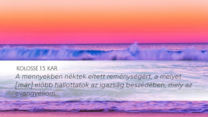 Kolossé 1:5 KAR Bible Verse Image