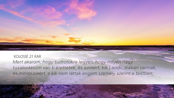 Kolossé 2:1 KAR Bible Verse Image