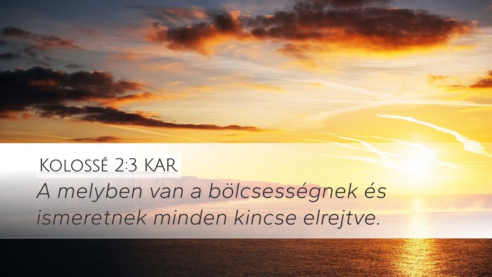 Kolossé 2:3 KAR Bible Verse Image