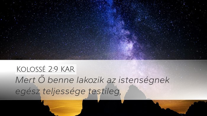 Kolossé 2:9 KAR Bible Verse Image