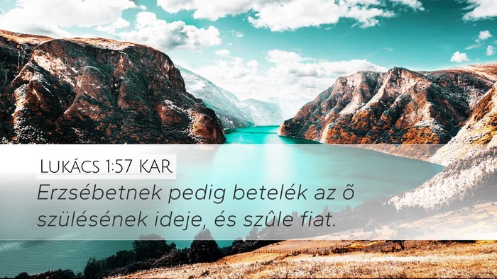 Lukács 1:57 KAR Bible Verse Image