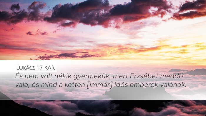 Lukács 1:7 KAR Bible Verse Image