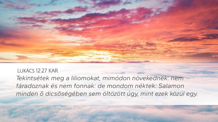 Lukács 12:27 KAR Bible Verse Image