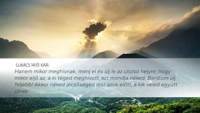 Lukács 14:10 KAR Bible Verse Image