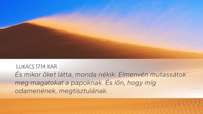 Lukács 17:14 KAR Bible Verse Image