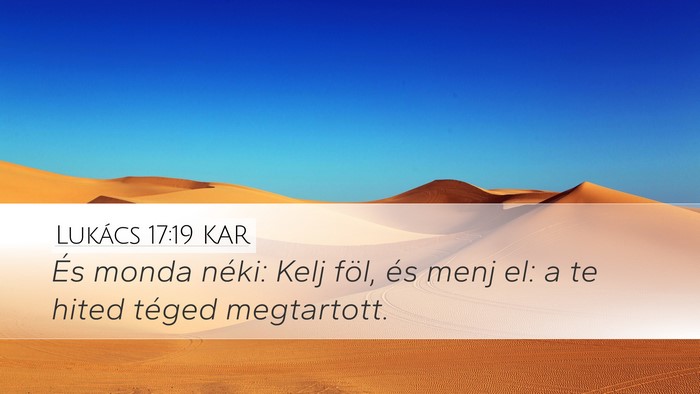 Lukács 17:19 KAR Bible Verse Image