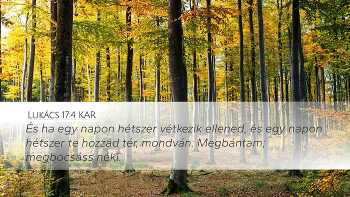 Lukács 17:4 KAR Bible Verse Image